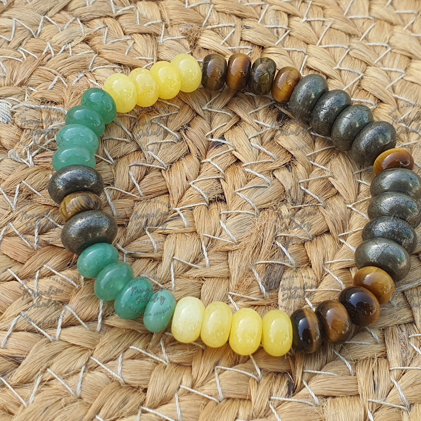 Dainty Money Maker, Aventurine, Pyrite, Citrine, Tiger Eye, Meditation Bracelet, Yoga Bracelet, Manifestation, Abundance, Prosperity Crystal