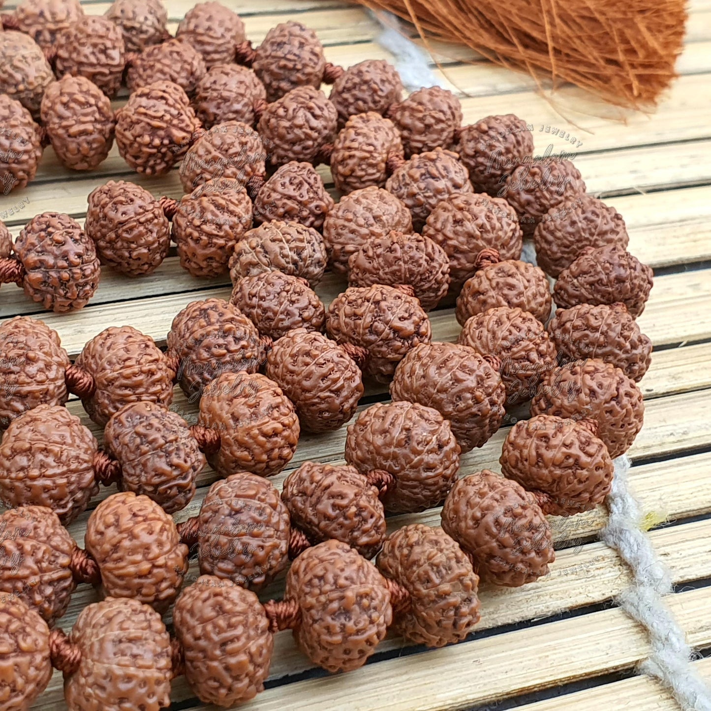 10 Mukhi Rudraksha Mala -Lab Certified, 108 Mala Beads, 10 Mukhi Rudraksha Necklace, Spiritual Gifts, Statement Necklace, Meditation Mala