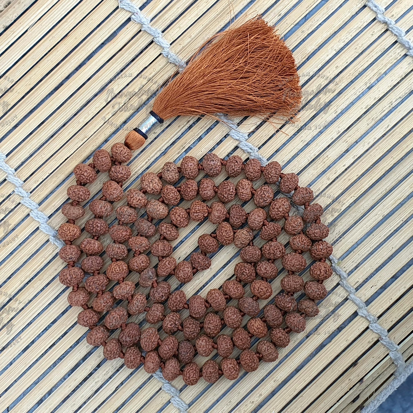 10 Mukhi Rudraksha Mala -Lab Certified, 108 Mala Beads, 10 Mukhi Rudraksha Necklace, Spiritual Gifts, Statement Necklace, Meditation Mala
