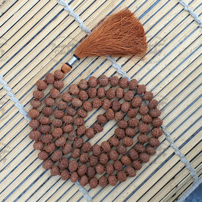 10 Mukhi Rudraksha Mala -Lab Certified, 108 Mala Beads, 10 Mukhi Rudraksha Necklace, Spiritual Gifts, Statement Necklace, Meditation Mala