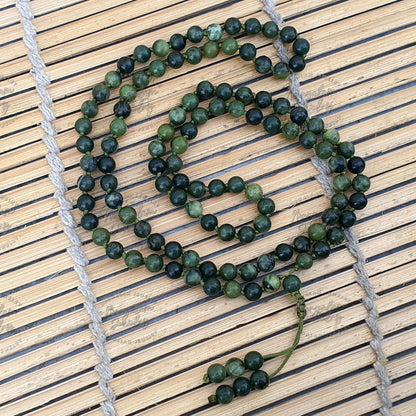Nephrite Jade Mala AAA Quality, 108 Mala Beads, Yoga Gifts, Nephrite Jade Necklace, Statement Necklace.