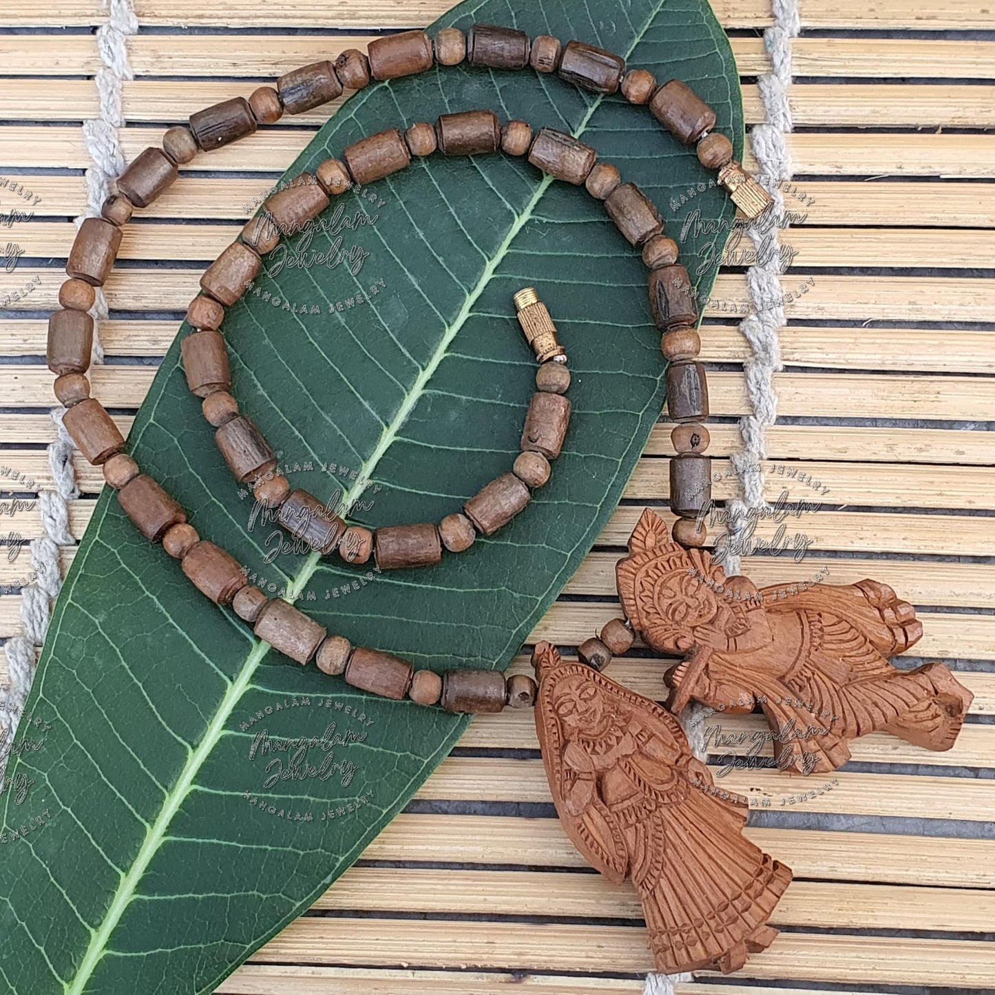 Radha Krishna Necklace, Tulsi Necklace, Tulsi Mala, Spiritual Necklace Yoga Jewelery