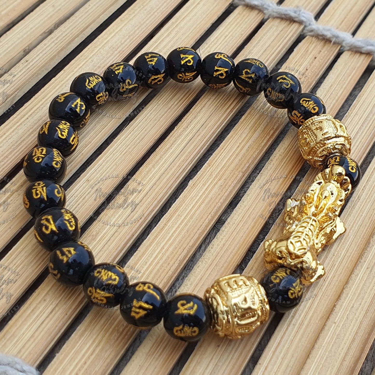 Adjustable Pixiu Ring and Pixiu Bracelet- Feng Shui Wealth Symbol Jewelry for Prosperity