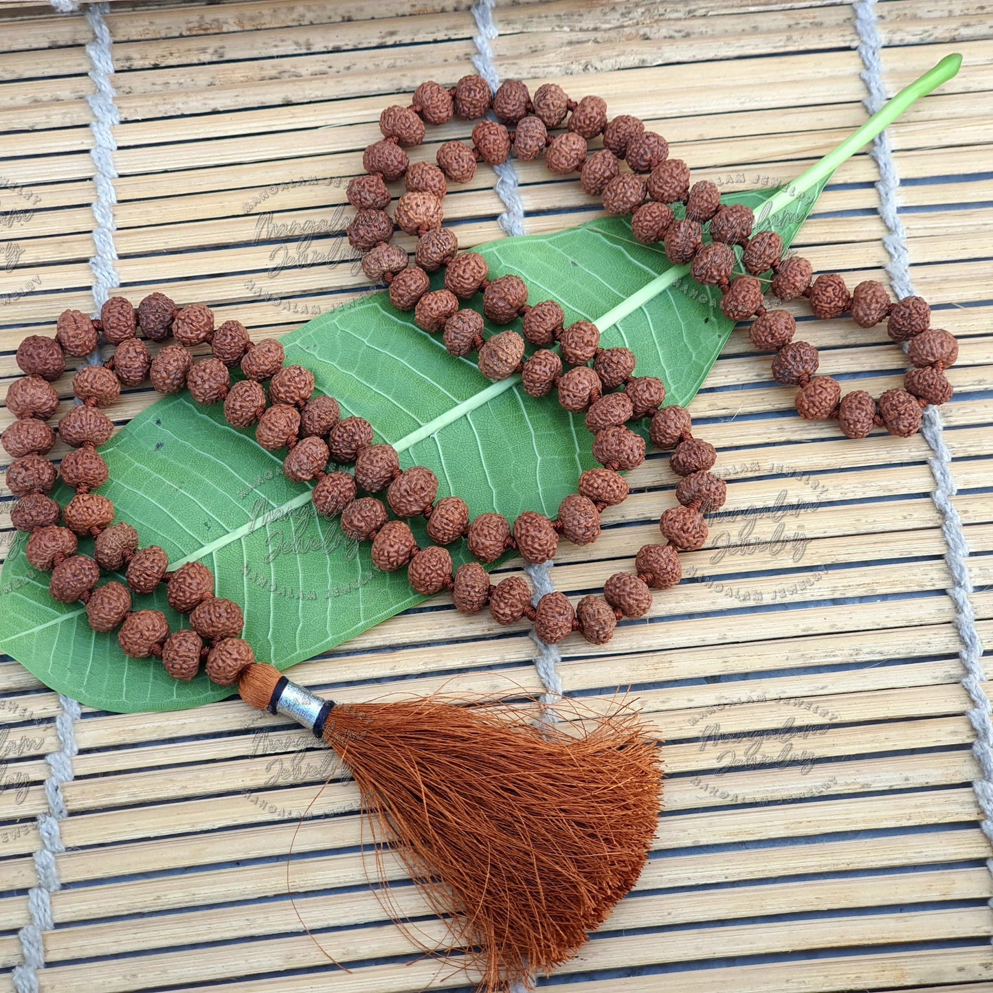 10 Mukhi Rudraksha Mala -Lab Certified, 108 Mala Beads, 10 Mukhi Rudraksha Necklace, Spiritual Gifts, Statement Necklace, Meditation Mala
