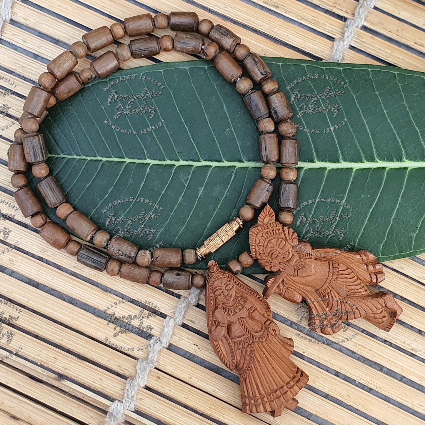 Radha Krishna Necklace, Tulsi Necklace, Tulsi Mala, Spiritual Necklace Yoga Jewelery