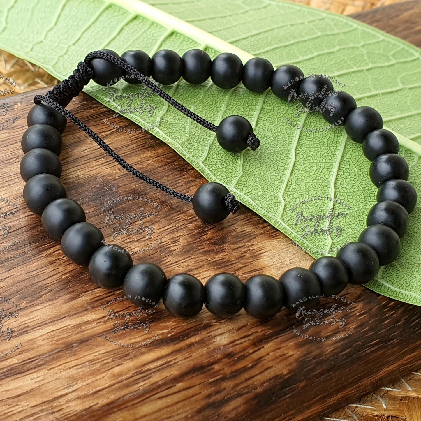 Shaligram Beaded Bracelet , Shaligram Stone Bracelet - Lab Certified, Gandaki River Nepal , Shaligram Stone, Shaligram Shila Beads