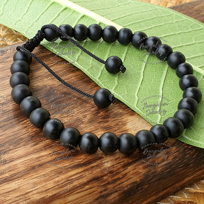 Shaligram Beaded Bracelet , Shaligram Stone Bracelet - Lab Certified, Gandaki River Nepal , Shaligram Stone, Shaligram Shila Beads