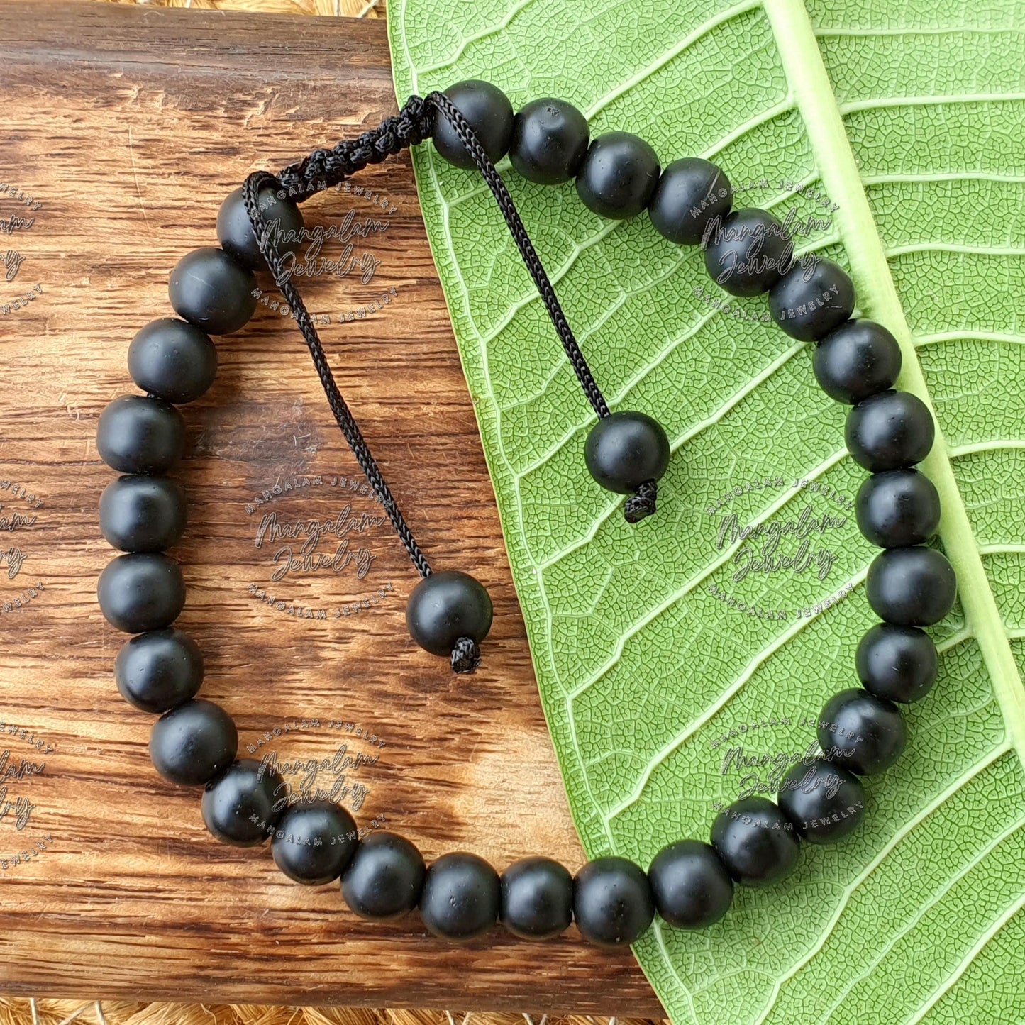 Shaligram Beaded Bracelet , Shaligram Stone Bracelet - Lab Certified, Gandaki River Nepal , Shaligram Stone, Shaligram Shila Beads