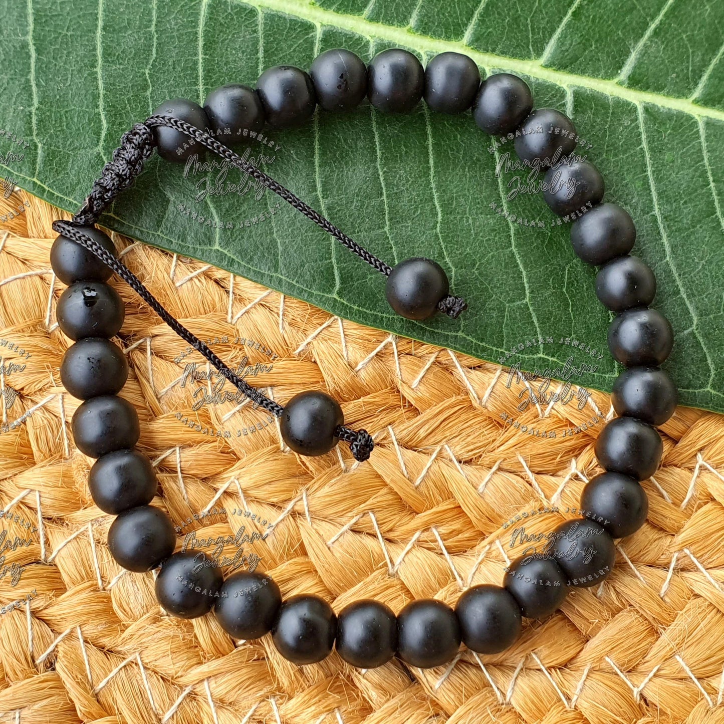 Shaligram Beaded Bracelet , Shaligram Stone Bracelet - Lab Certified, Gandaki River Nepal , Shaligram Stone, Shaligram Shila Beads