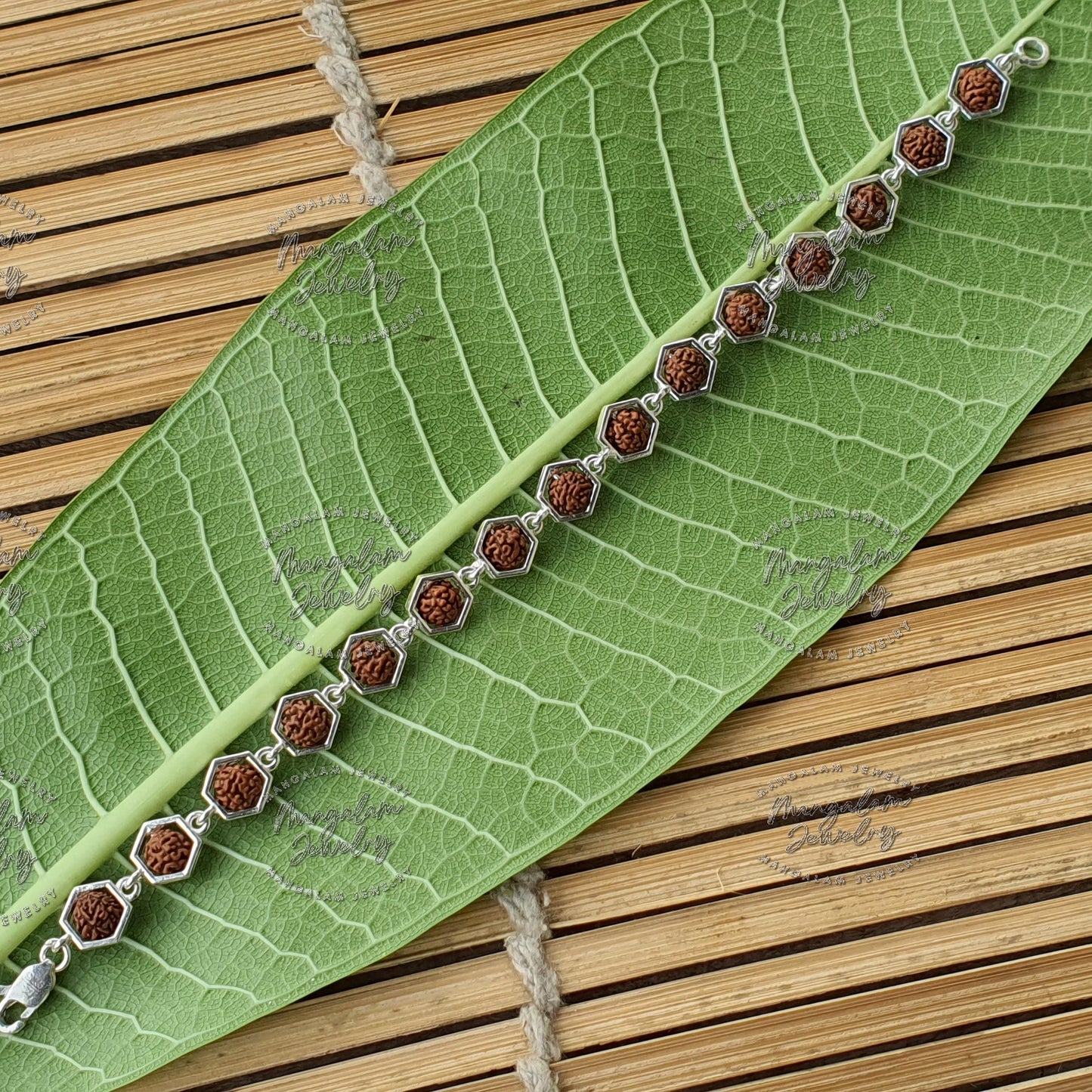 925 Sterling Silver Capped Rudraksha Beads Bracelet, Rudraksha bracelet silver, Rudraksha Bracelet, Silver Bracelet, Rudraksha hand bracelet