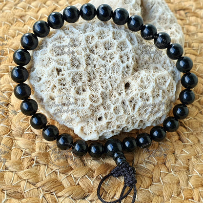 Black Onyx Bracelet, Mala Bracelet, Yoga Bracelet, Onyx bracelet, Gift For Yoga Lovers,