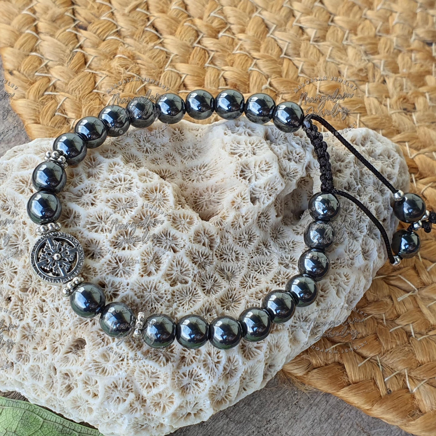 Hematite Bracelet, Mala Bracelet, Yoga Bracelet, Hematite Mala bracelet, Gift For Yoga Lovers,