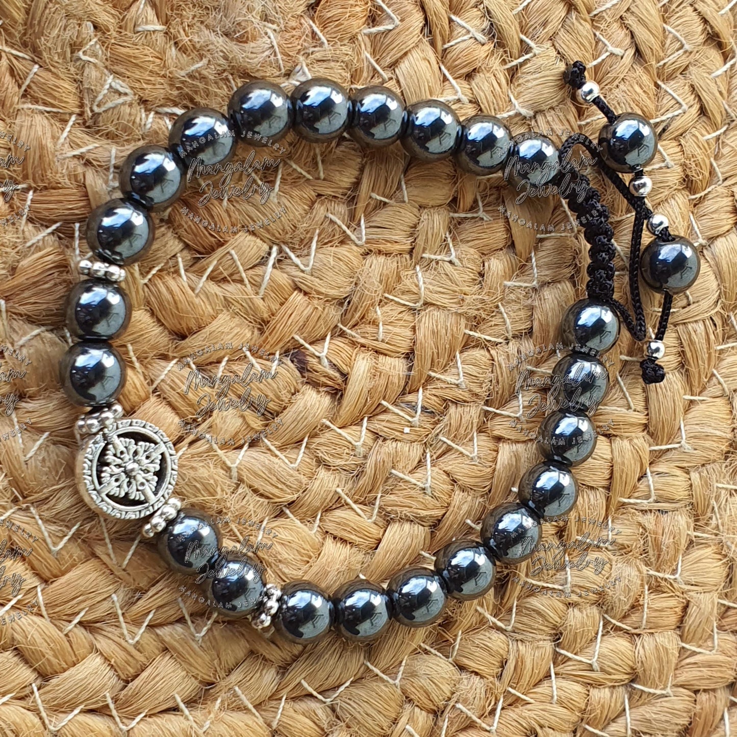 Hematite Bracelet, Mala Bracelet, Yoga Bracelet, Hematite Mala bracelet, Gift For Yoga Lovers,