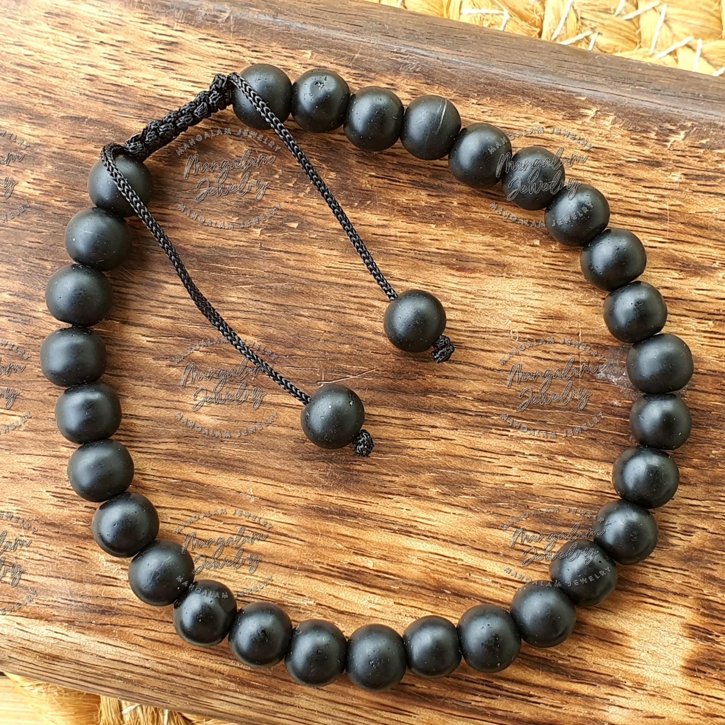 Shaligram Beaded Bracelet , Shaligram Stone Bracelet - Lab Certified, Gandaki River Nepal , Shaligram Stone, Shaligram Shila Beads