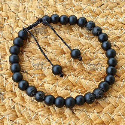 Shaligram Beaded Bracelet , Shaligram Stone Bracelet - Lab Certified, Gandaki River Nepal , Shaligram Stone, Shaligram Shila Beads