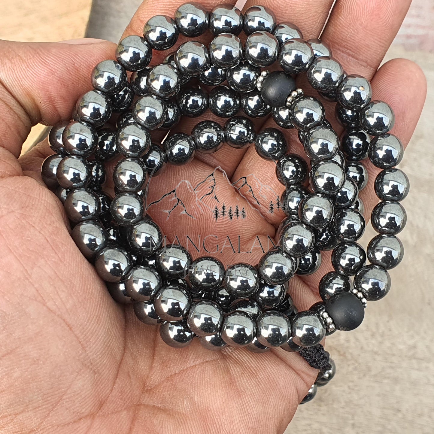 Negativity Defense mala, Hematite Necklace Hematite Tibetan Necklace Gift For Yoga Lovers