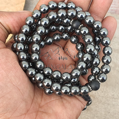 Negativity Defense mala, Hematite Necklace Hematite Tibetan Necklace Gift For Yoga Lovers
