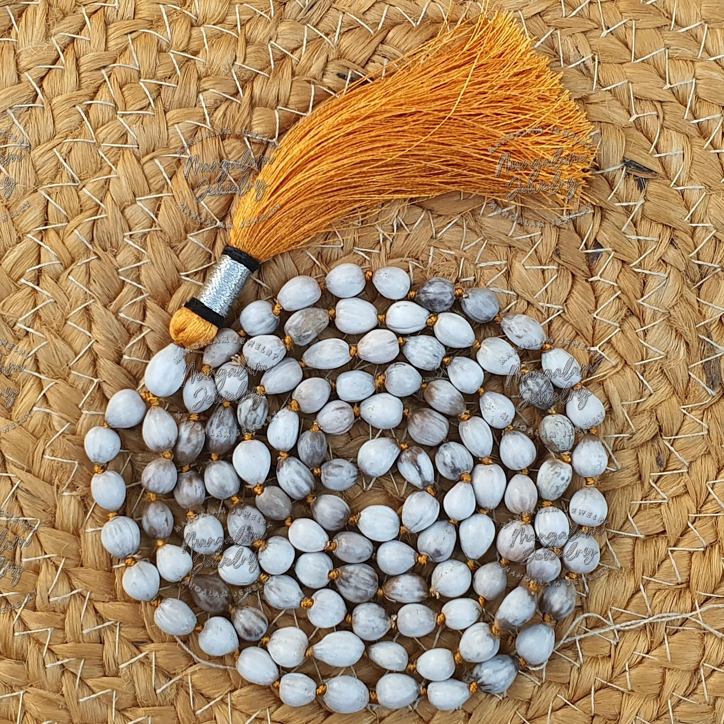 Vaijianti Necklace, Vaijianti Mala, Jobs Tears Necklace, Tibetan Mala, Mantra Necklet, Yoga Gifts, Statement Necklet