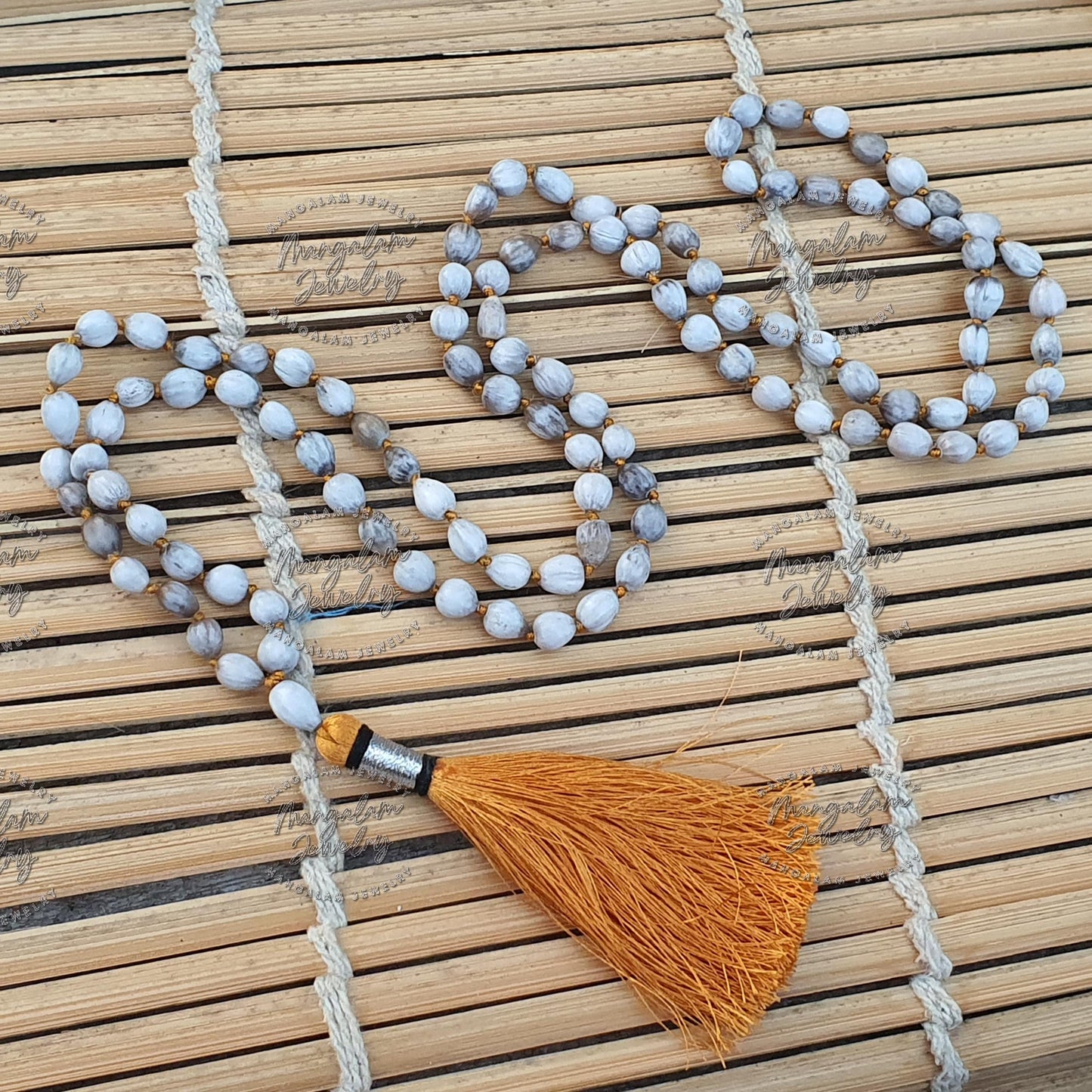 Vaijianti Necklace, Vaijianti Mala, Jobs Tears Necklace, Tibetan Mala, Mantra Necklet, Yoga Gifts, Statement Necklet