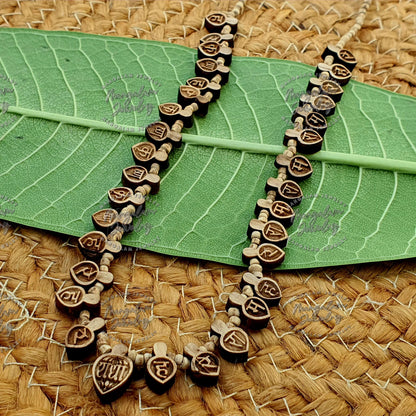 Tulsi Kanthi Mala -Hare Ram Hare Krishna Maha Mantra Engraved,  Prayer Beads, Holy Basil Mala, Hare Krishna Gifts