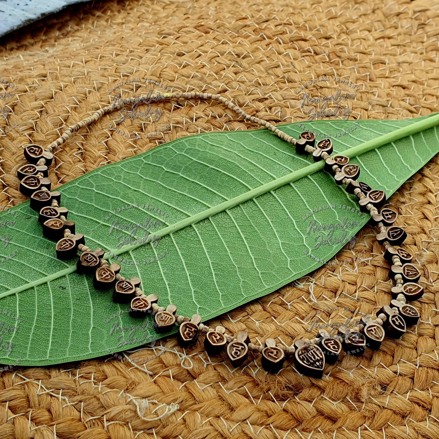 Tulsi Kanthi Mala -Hare Ram Hare Krishna Maha Mantra Engraved,  Prayer Beads, Holy Basil Mala, Hare Krishna Gifts
