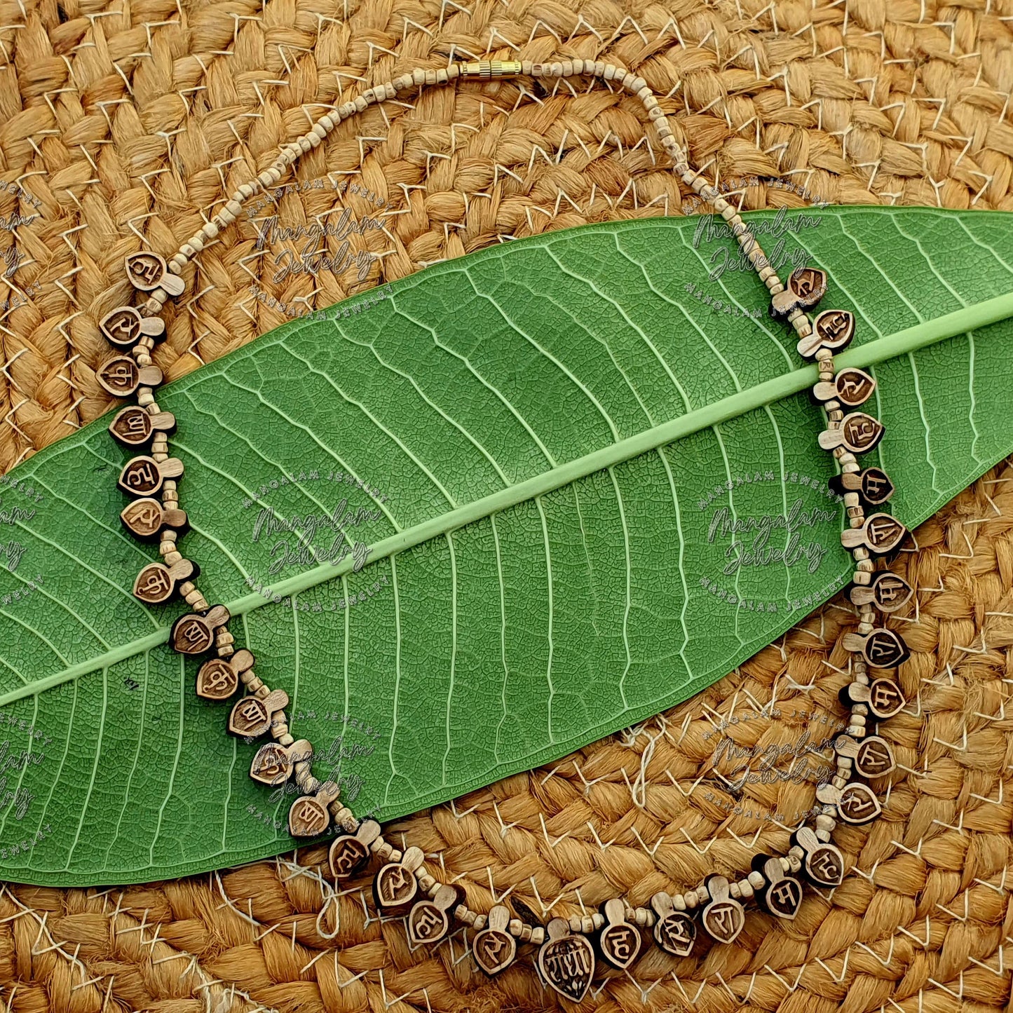 Tulsi Kanthi Mala -Hare Ram Hare Krishna Maha Mantra Engraved,  Prayer Beads, Holy Basil Mala, Hare Krishna Gifts