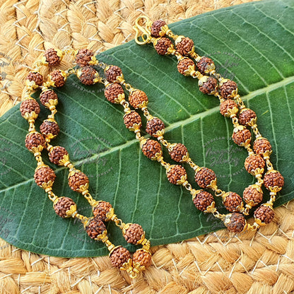 Rudraksha Necklace, 5 Mukhi Rudraksha Mala , Orignal Rudraksha Mala, Rudraksha Japa Mala