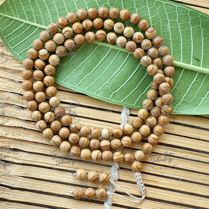 Wood Jasper Necklace, Wood Jasper Mala, Knotted Jasper Necklace, Protection Necklace, Healing Necklace, Calm Necklace, Handmade Necklace