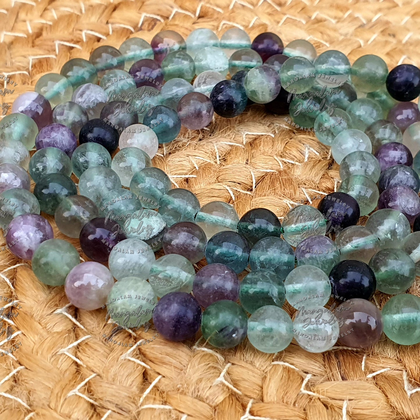 Healing Mala, Fluorite Mala, Prayer Beads, Fluorite Necklace, Statement Necklace, 108 Mala Beads, Beaded Jewelry, Yoga Gifts