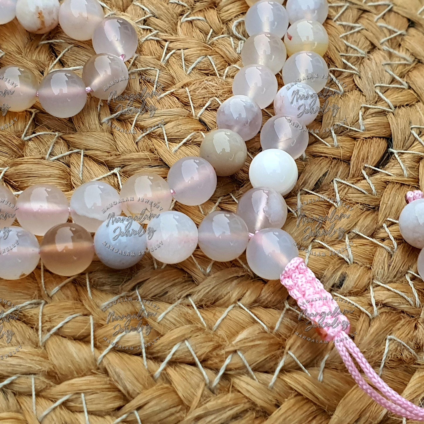 Flower Carnelian Mala Necklace, Gift For Yoga Lovers, Statement Necklace, 108 Mala Beads, Handmade Jewelry