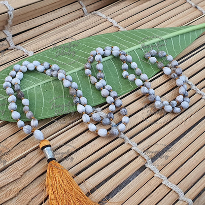 Vaijianti Necklace, Vaijianti Mala, Jobs Tears Necklace, Tibetan Mala, Mantra Necklet, Yoga Gifts, Statement Necklet