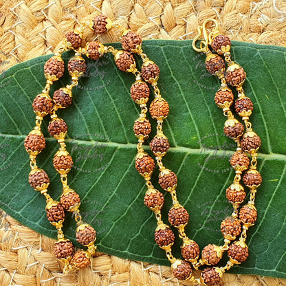 Rudraksha Necklace, 5 Mukhi Rudraksha Mala , Orignal Rudraksha Mala, Rudraksha Japa Mala
