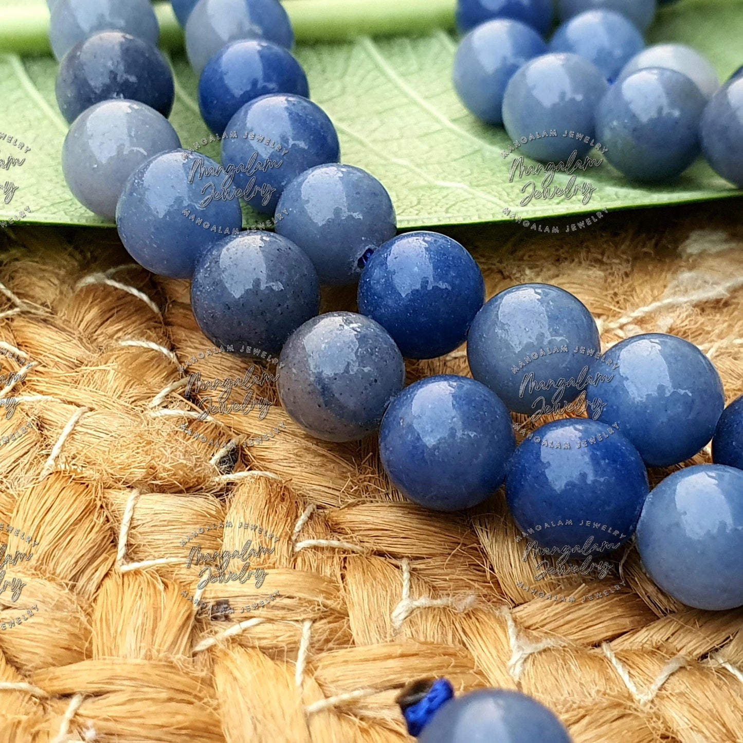 Blue Aventurine Tibetan Mala, 108 Beads, Blue Aventurine Tibetan Necklace, Statement Necklace, Yoga Gifts