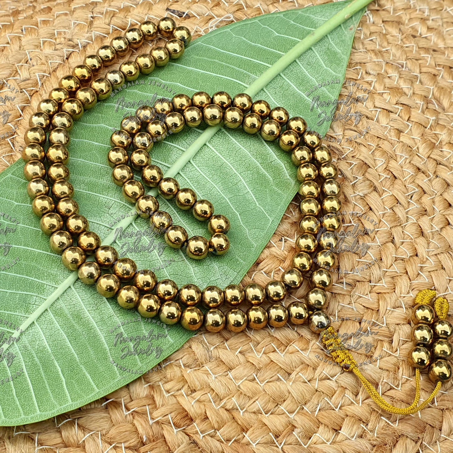 Golden Pyrite Tibetan Mala, Pyrite Mala, Healing Energy Stone Bracelet, Men & Women Meditation Mala