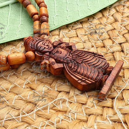Vitthal Pendant Tulsi Mala Basil Wood Necklace Mayapuri Tulsi Necklace Vitthal Pendent Necklace