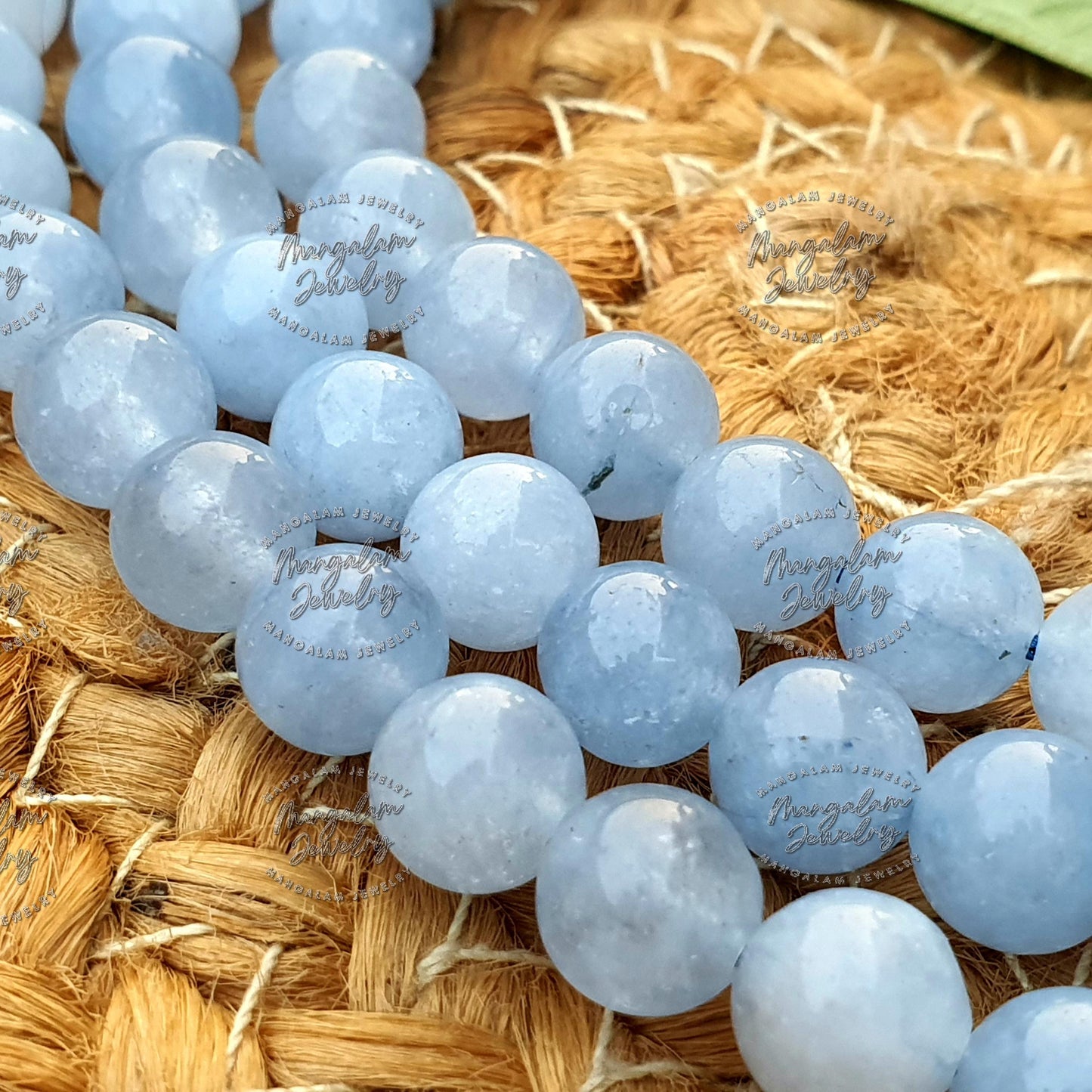 Celestite Tibetan Necklace For Connecting With Angels, Celestite Mala, Statement Necklace 108 Bead Japa Mala, Gift For Yoga Lover