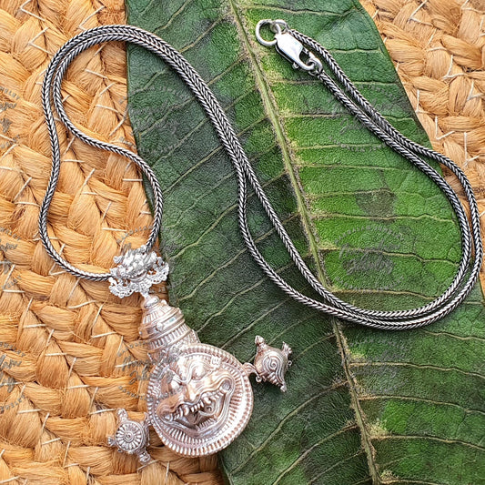 Yogananda Narasimha Pendent Silver Narsimha Pendent God Narsimha Pendent