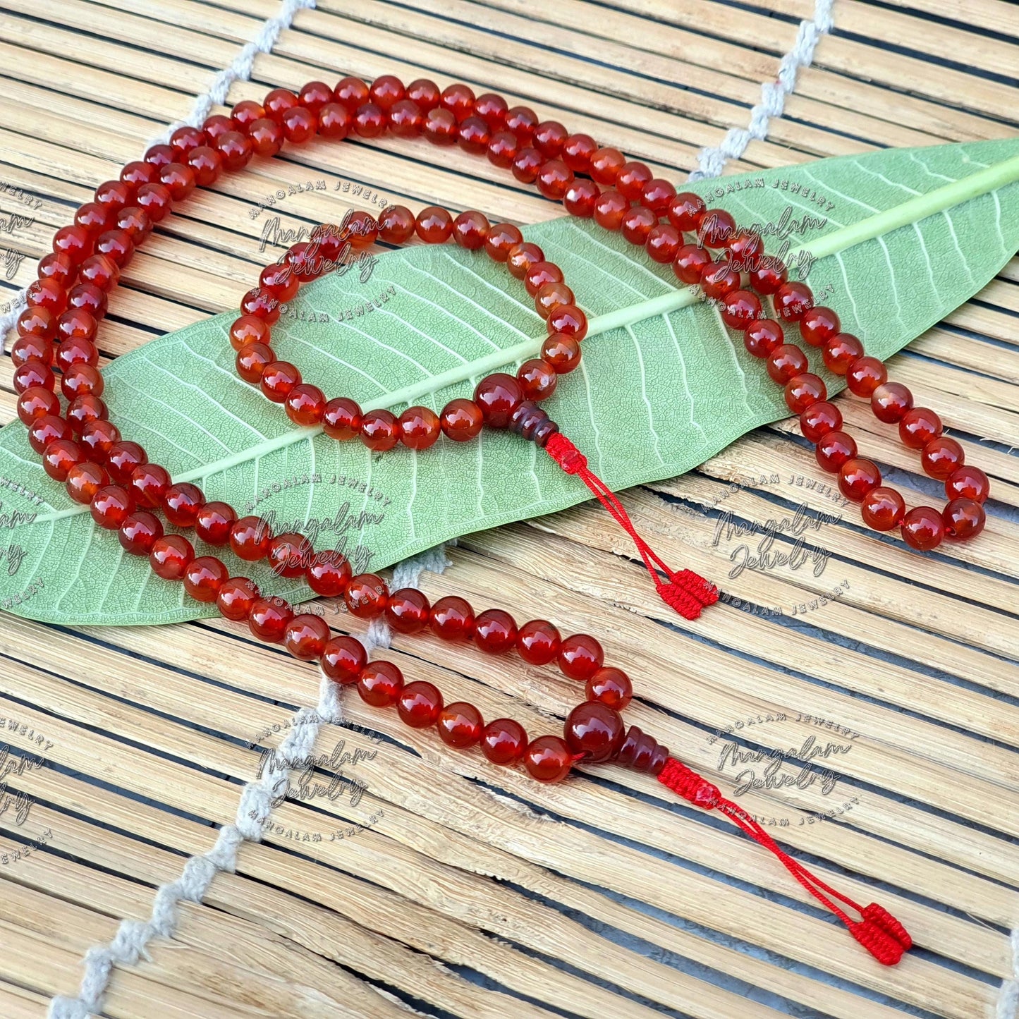 Ignite your passion Tibetan Mala Red Carnelian Tibetan Mala Carnelian Bracelet Mala, A perfect Gift For Yoga Lovers