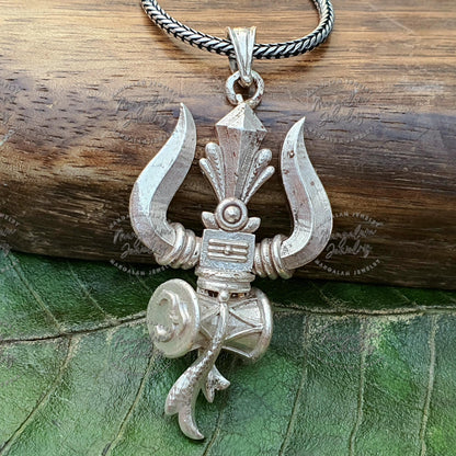 Silver Trishul Pendent , Shiva Trident Pendent, SIlver Trident Pendent , Lord Shiva Trishul