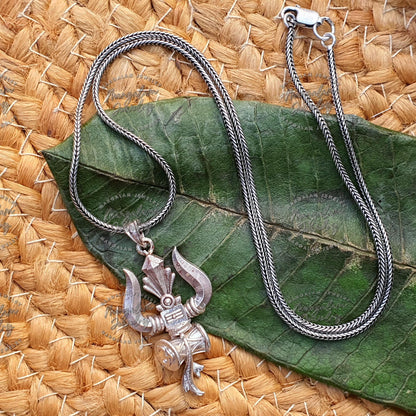 Silver Trishul Pendent , Shiva Trident Pendent, SIlver Trident Pendent , Lord Shiva Trishul