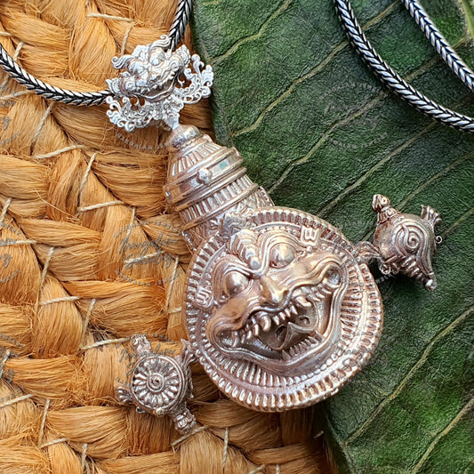 Yogananda Narasimha Pendent Silver Narsimha Pendent God Narsimha Pendent