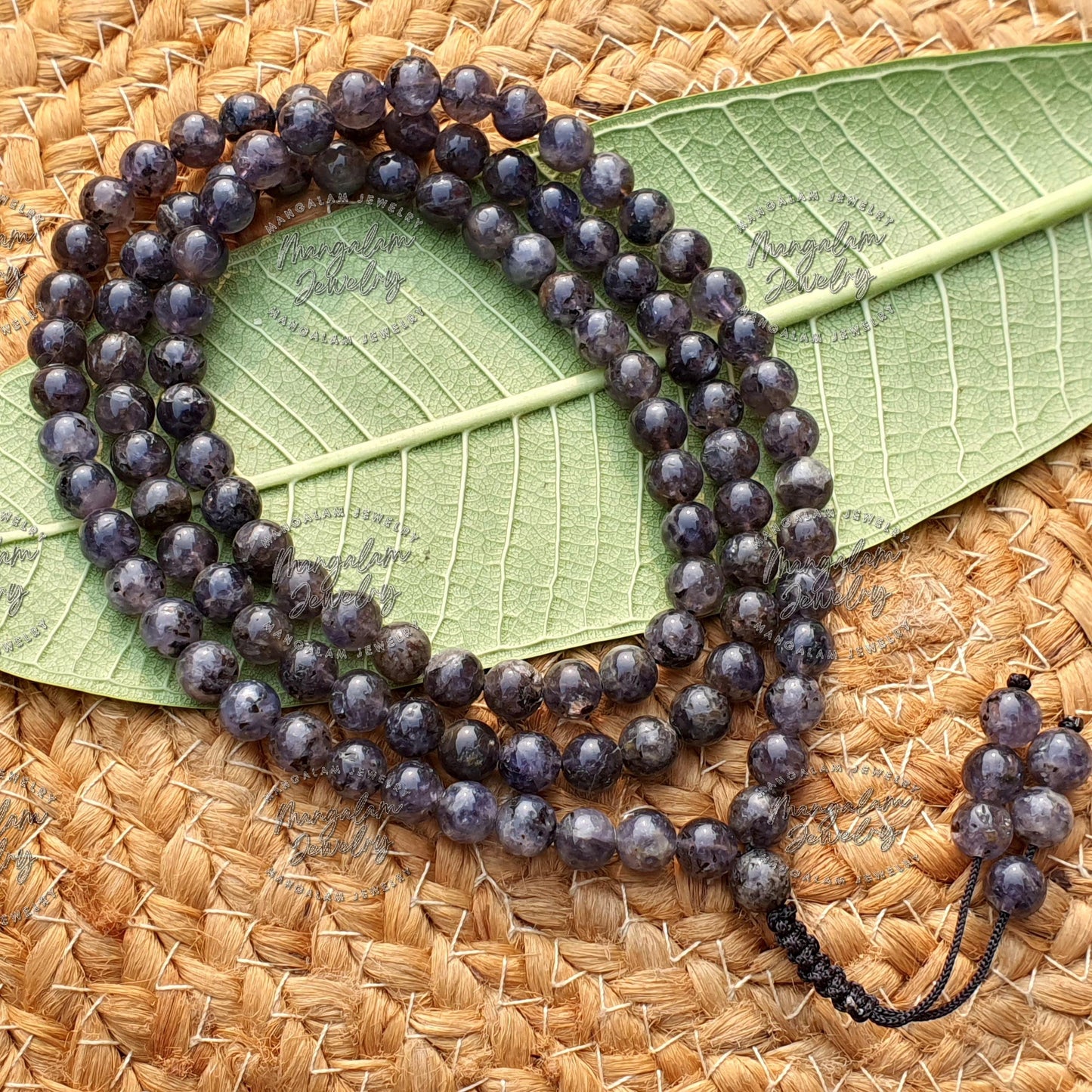 Lolite Necklace, Lolite Tibetan Necklace - Lolite Crystal Necklace - Yoga, Meditation & Balance, Healing Stone Necklace,