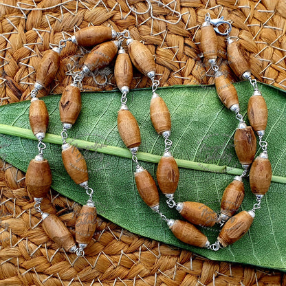 Brown Mridangam Tulsi Kanthi  mala Mridangam Handmade Tulsi, Necklace -Krishna Kanthi Mala • Tulsi Kantha Mala • Tulsi Beads • Tulsi Choker