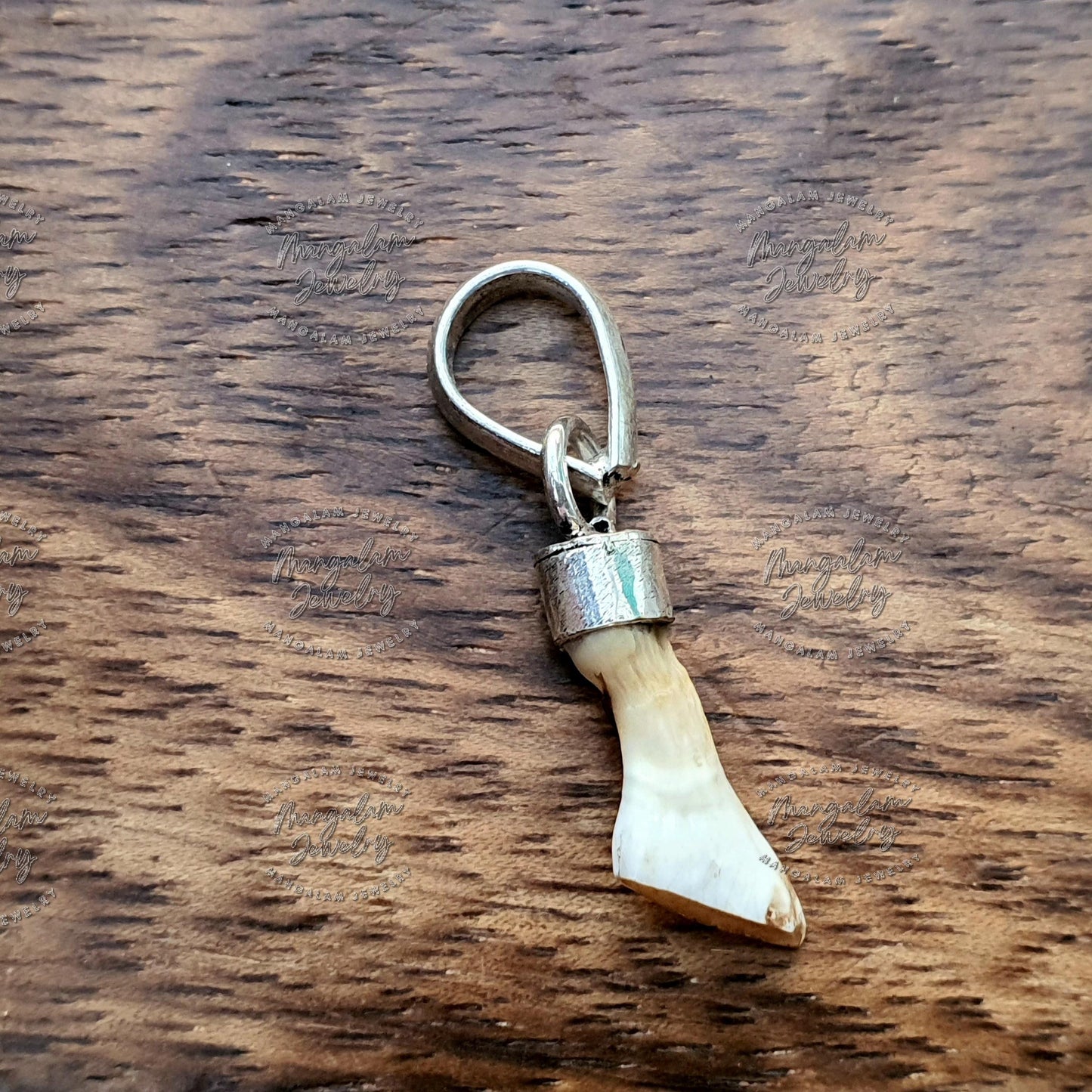 Natural Ketu Mani Stone Locket Pendant in 925 Silver • Reduce and Remove Impact of Planet Ketu • Ketu Mukta Mani • Lab-Certified