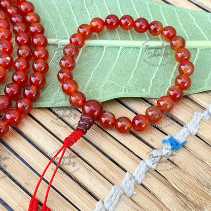 Ignite your passion Tibetan Mala Red Carnelian Tibetan Mala Carnelian Bracelet Mala, A perfect Gift For Yoga Lovers