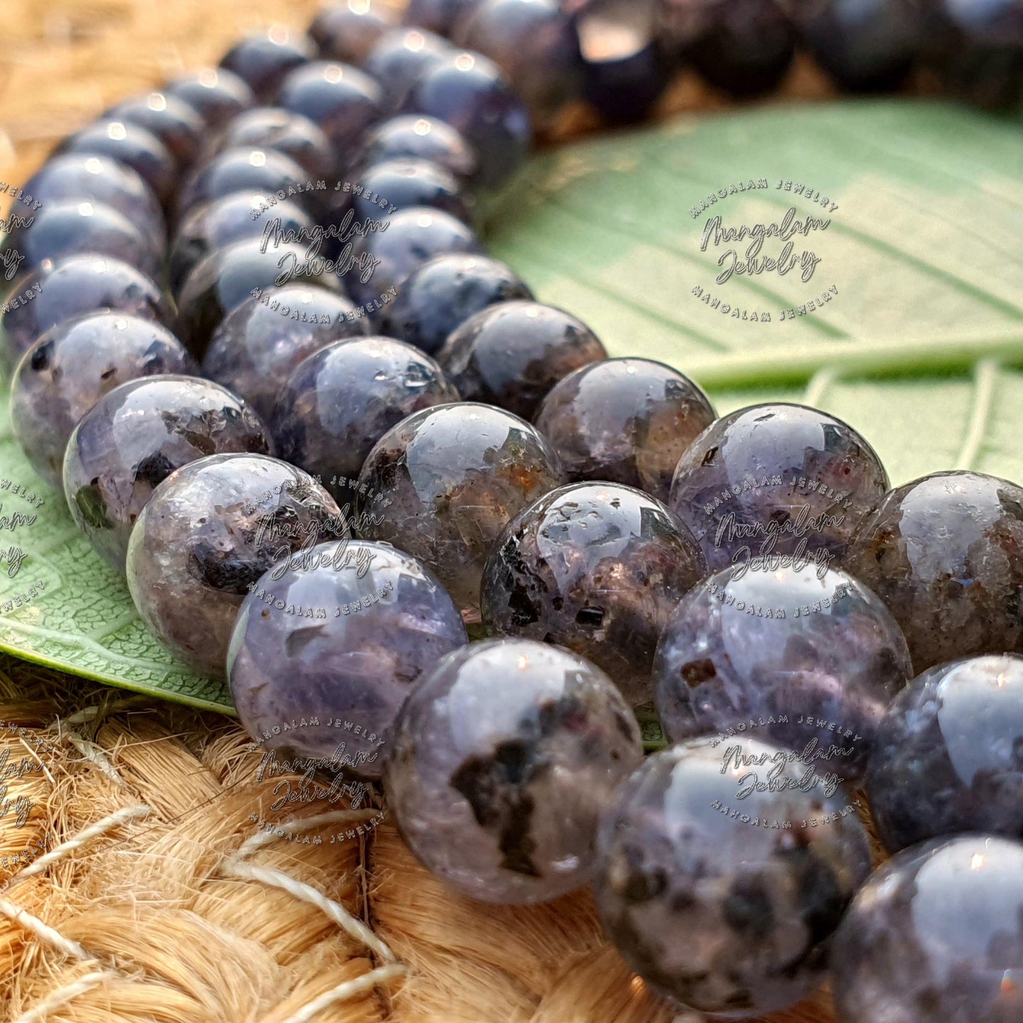 Lolite Necklace, Lolite Tibetan Necklace - Lolite Crystal Necklace - Yoga, Meditation & Balance, Healing Stone Necklace,