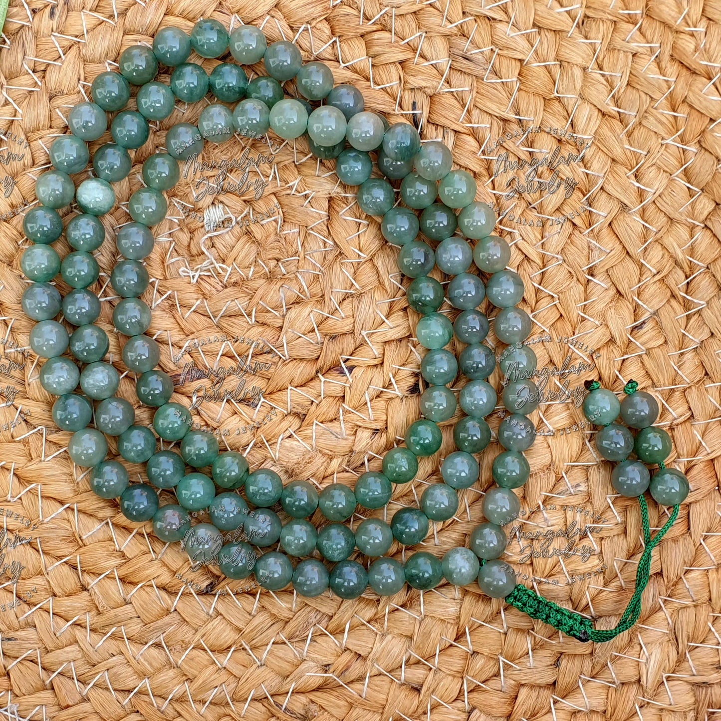 Abundance Mala, Green Aventurine Necklace, Green Aventurine Tibetan Mala, Gemstone Necklace, Statement Necklace