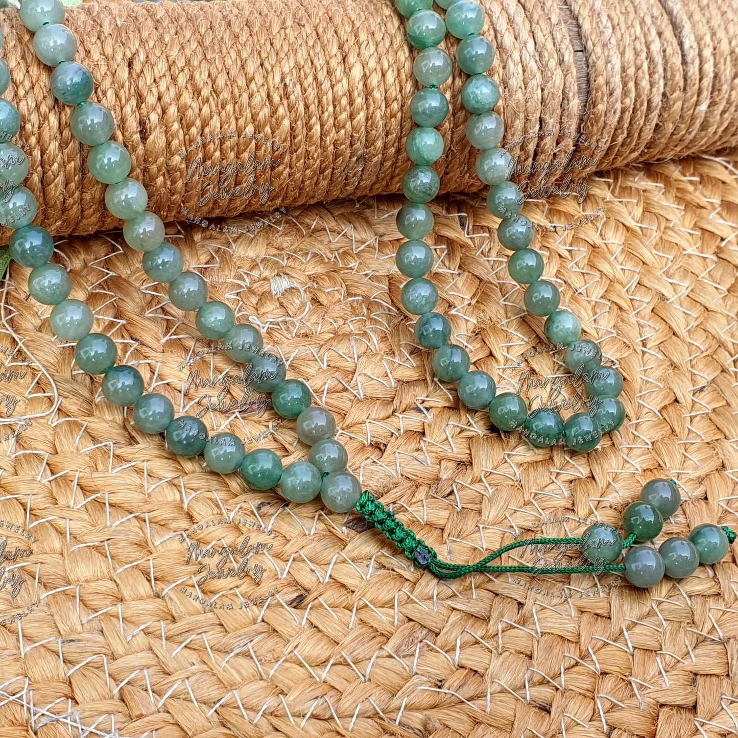 Abundance Mala, Green Aventurine Necklace, Green Aventurine Tibetan Mala, Gemstone Necklace, Statement Necklace