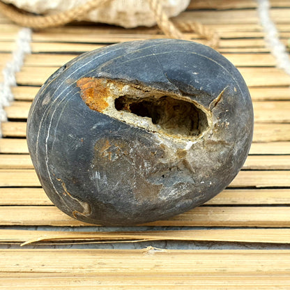 Rare Yellow and white Laxmi Narayan Shaligram, Laxmi Narayn Shaligram, Spiritual Shaligram, Shaligram From Nepal
