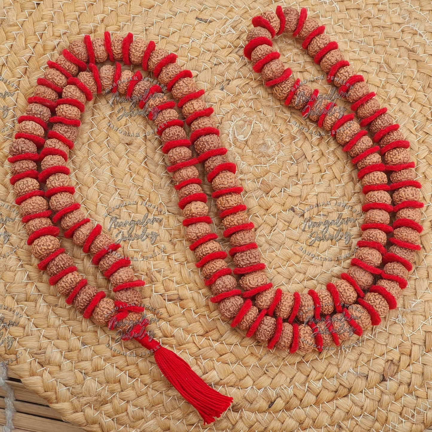 10 Mukhi Rudraksha Kantha 108 Beads Mala Necklace, Large Rudraksha Seed Beads, Rudraksha Kantha Mala, Seed Prayer Mala, Spiritual Gifts